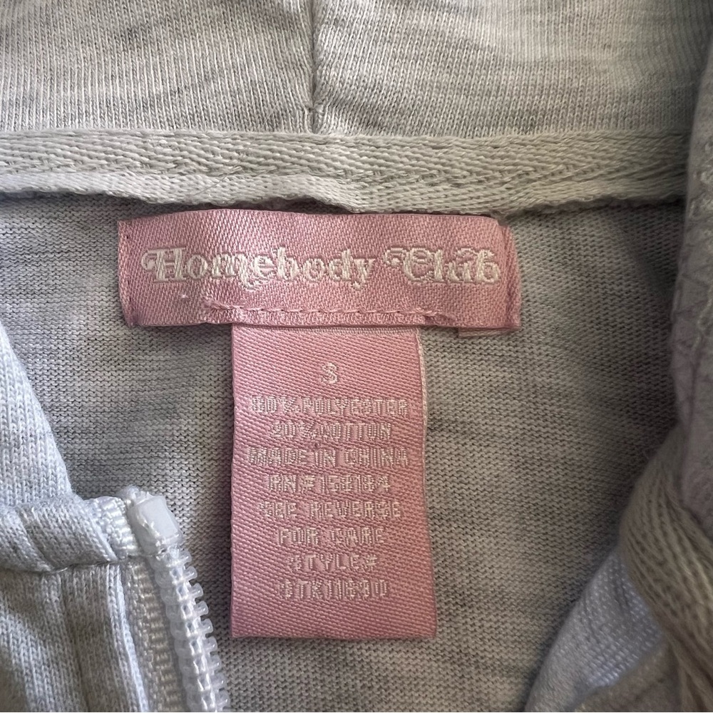 NWT Homebody Club Womens Gray Zip Hooded Sweater Pants Lounge Set‎ Size S - Picture 3 of 15